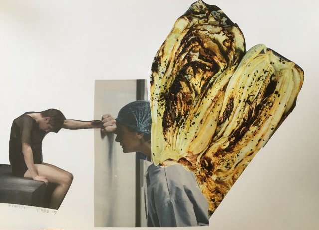Ed Hanssen - collage - even angels sometimes need to box 2019